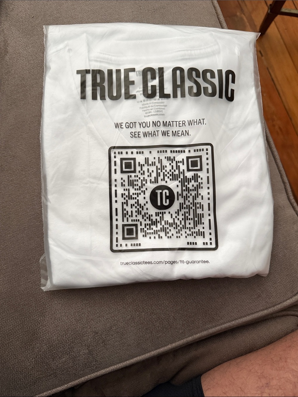 True Classic Men’s White Short Sleeve Graphic Tee - Bold Logo